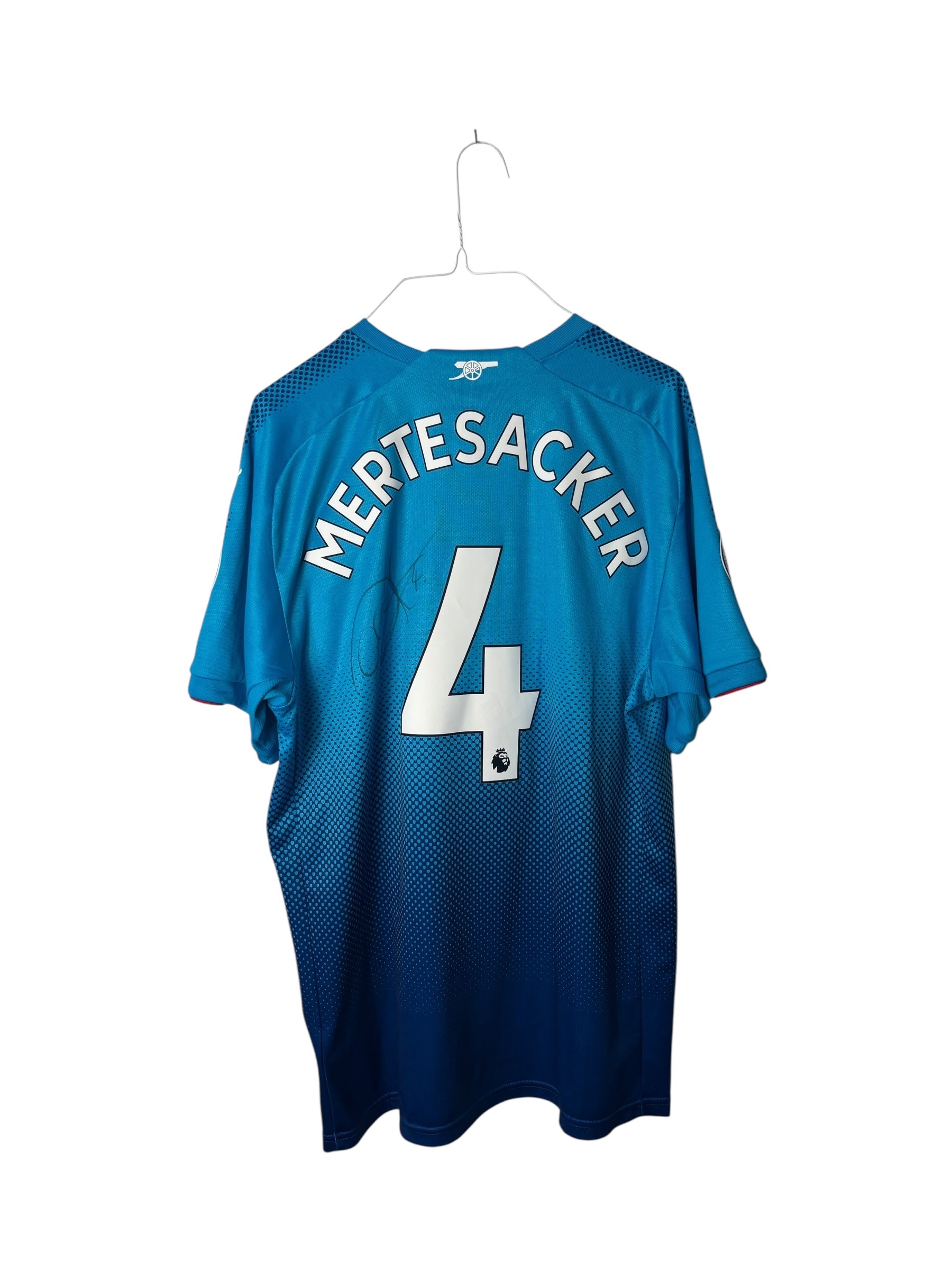 FC Arsenal Auswärtstrikot 2017/18 “Mertesacker” Signiert - L