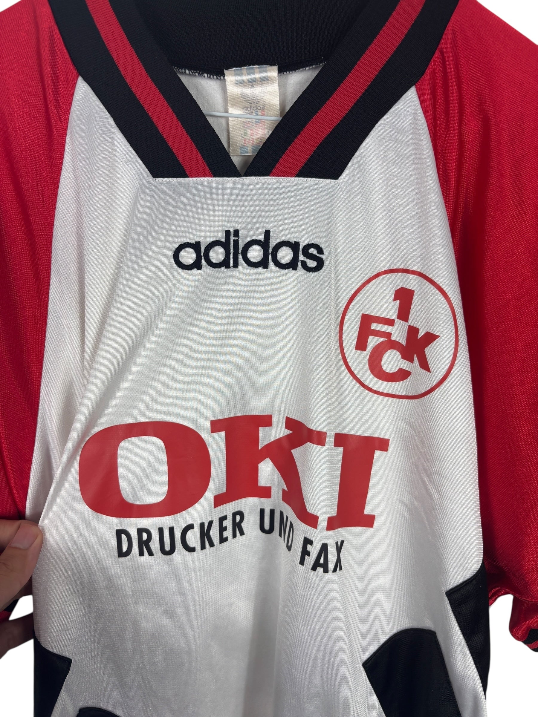 1. FC Kaiserslautern Auswärtstrikot 1995/96 Match worn "Greiner" - L