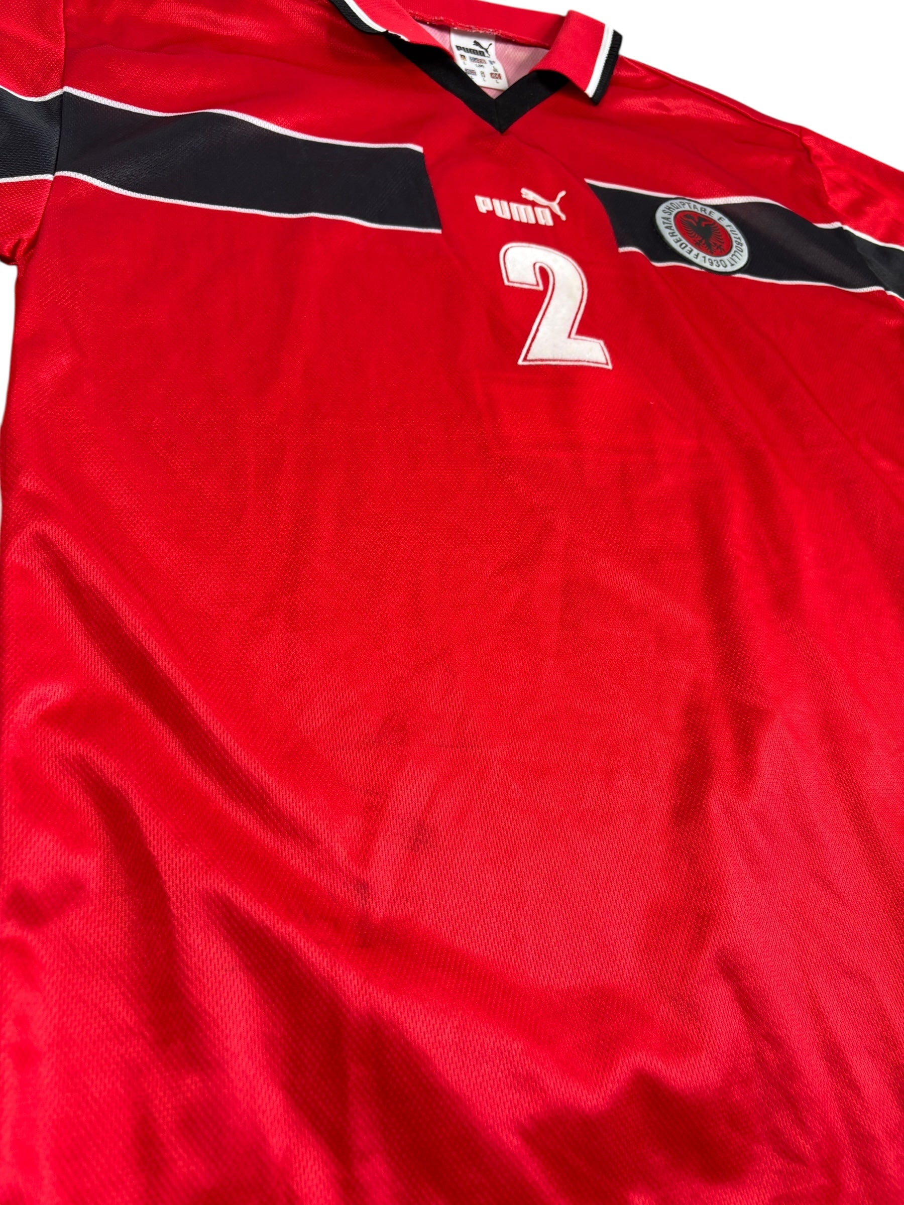 Albanien Heimtrikot 1998 Match issued "Altin Lala" - L