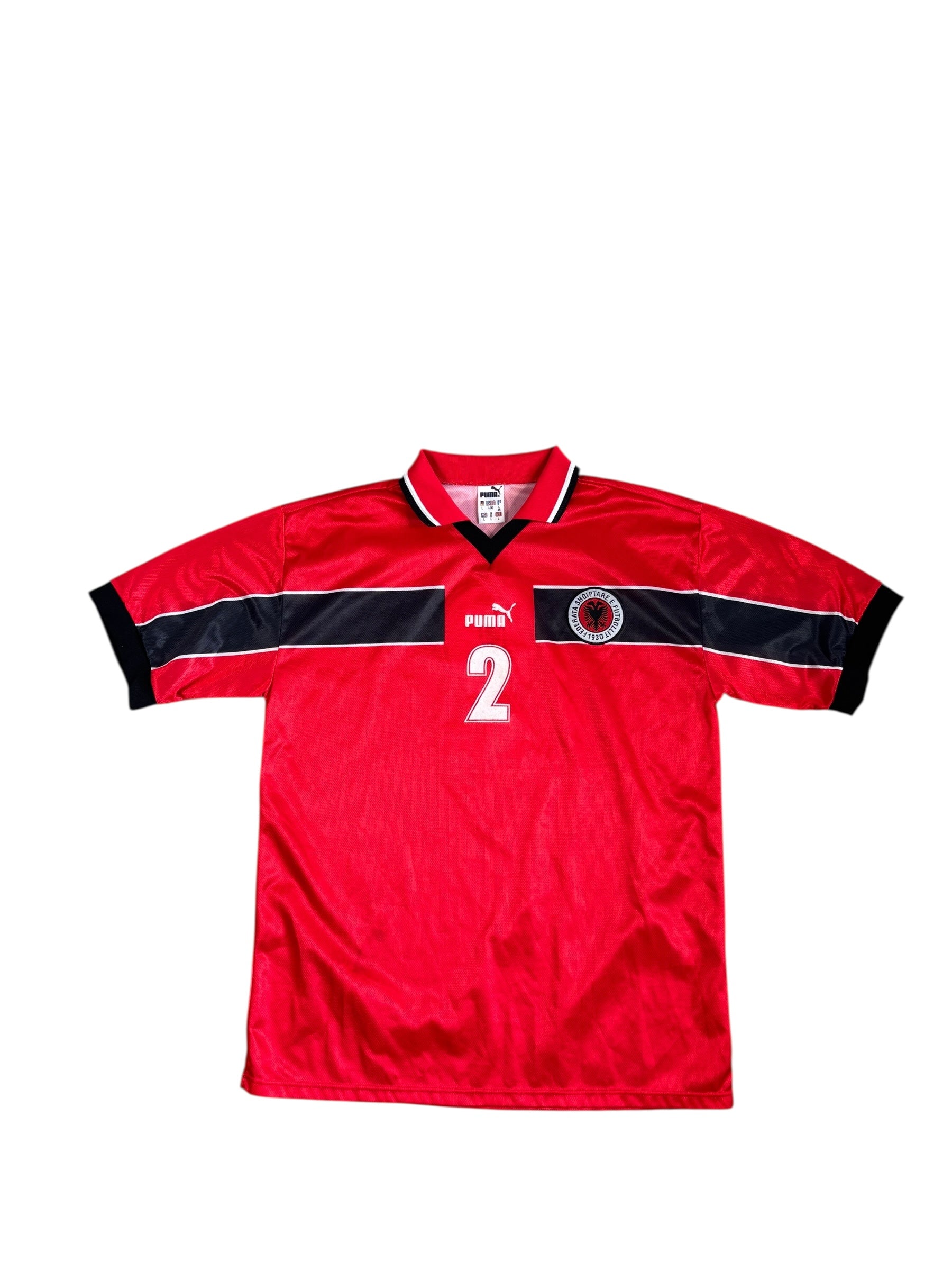 Albanien Heimtrikot 1998 Match issued "Altin Lala" - L