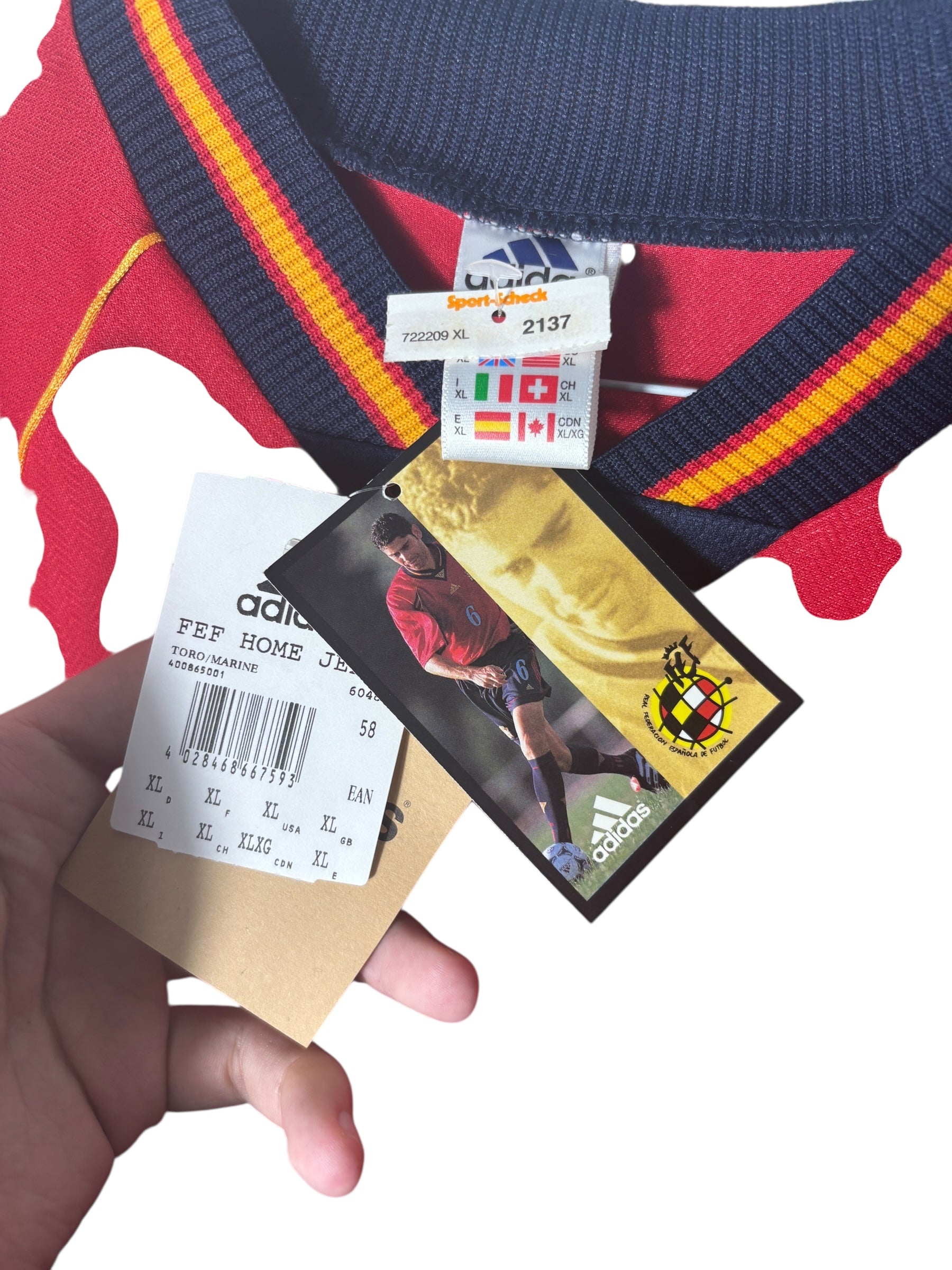 Spanien Heim Trikot 1998 - XL