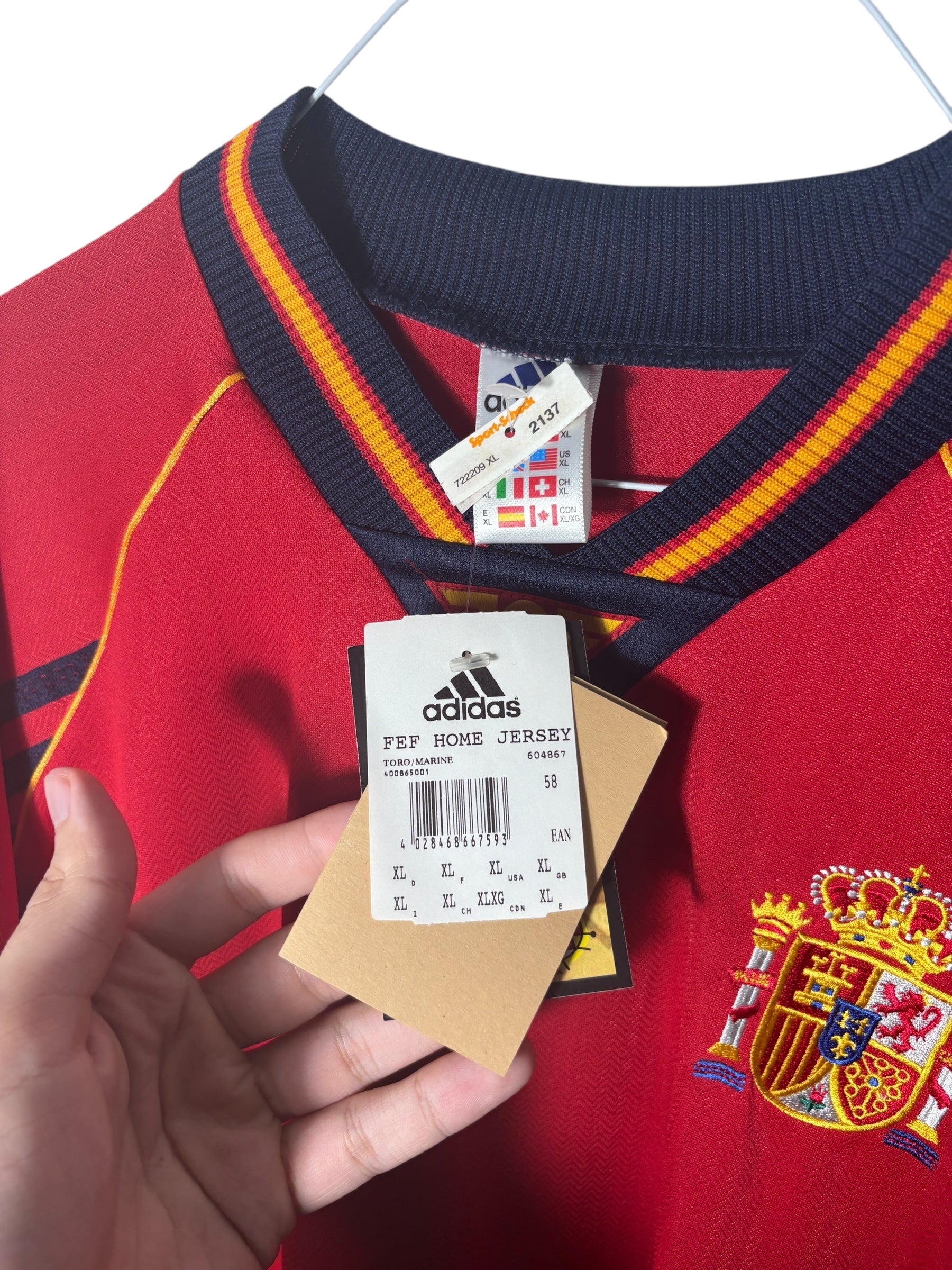 Spanien Heim Trikot 1998 - XL
