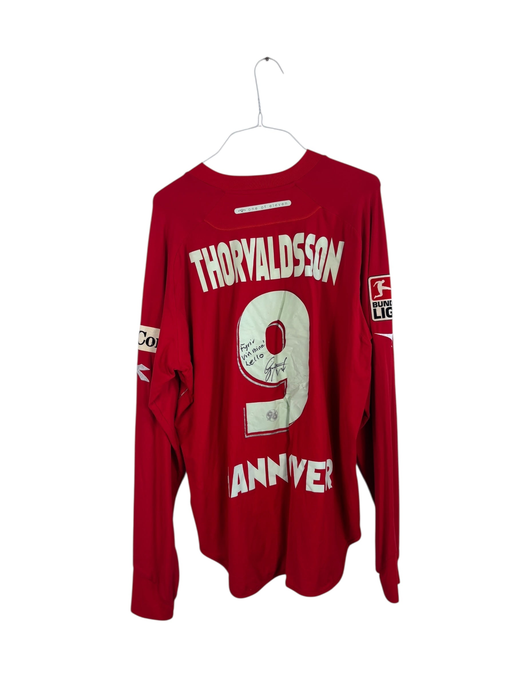 Hannover 96 Heimtrikot 2006/07 Match worn "Thorvaldsson" - XL